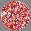 50 Lobster Doodle Personalized Cartoon Animal Children's Creative DIY Mobile Case Suitcase Stickers Waterproof
