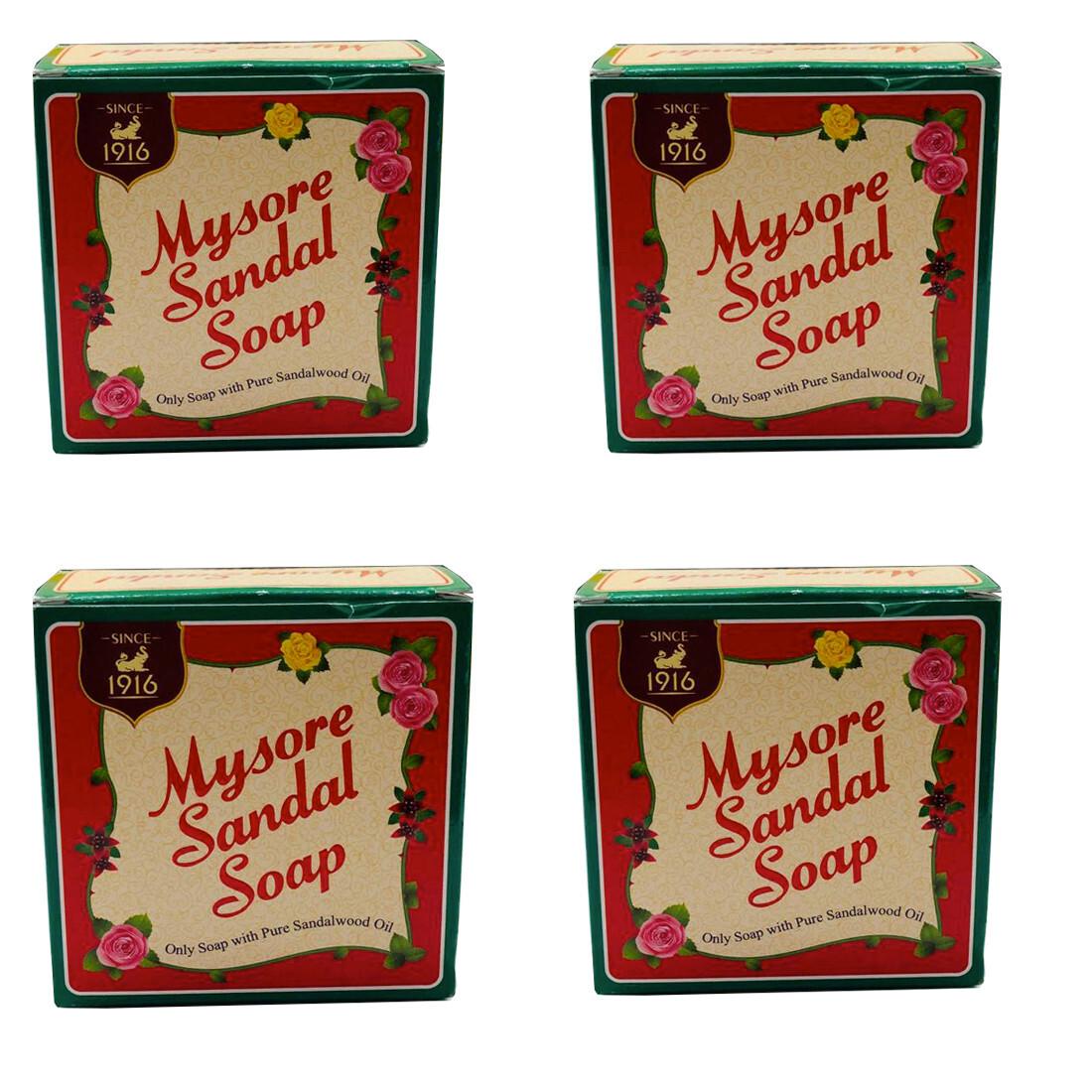 

Mysore Sandal Soap 600 gm Herbal Natural Sandalwood oil Since 1961 150g X 4 Pack JL186737456791