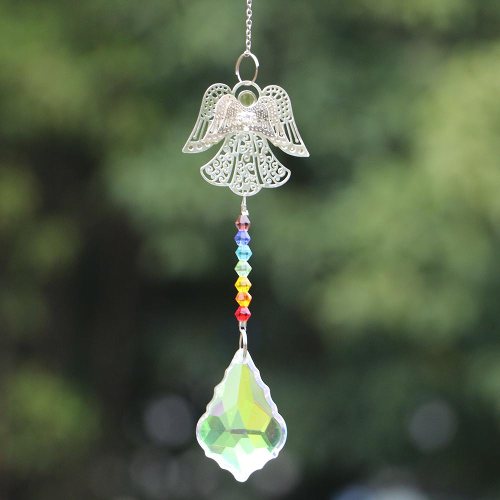 Angel Crystal Suncatchers Window Sun Catchers Rainbow Maker Hanging Crystal Prisms Pendant Home Garden Ornament