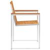 Garden Chairs with Cushions 2 Pcs Solid Acacia Wood and Steel