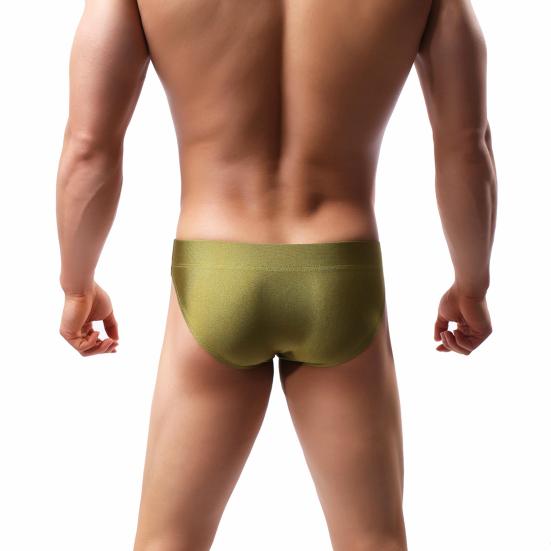 Men Panties Solid Color Breathable Low Waist Elastic U Convex Anti-septic Underwear Bulge