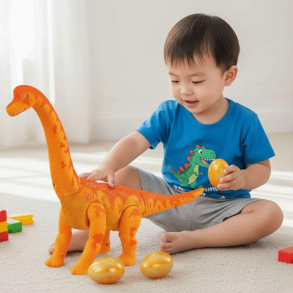 Simulation Electric Dinosaur Toys Projection Crawling Long-necked Toys  Birthday Gift
