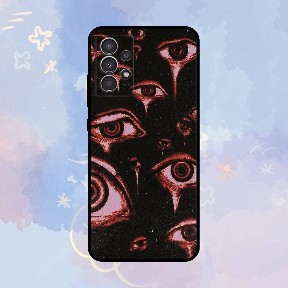 

AAA Cool Dark Red Devil Eye Phone Case For Samsung Galaxy A73,A72,A71,A70,A53,A52,A51,Others Soft Black Cover Samsung a53 5g