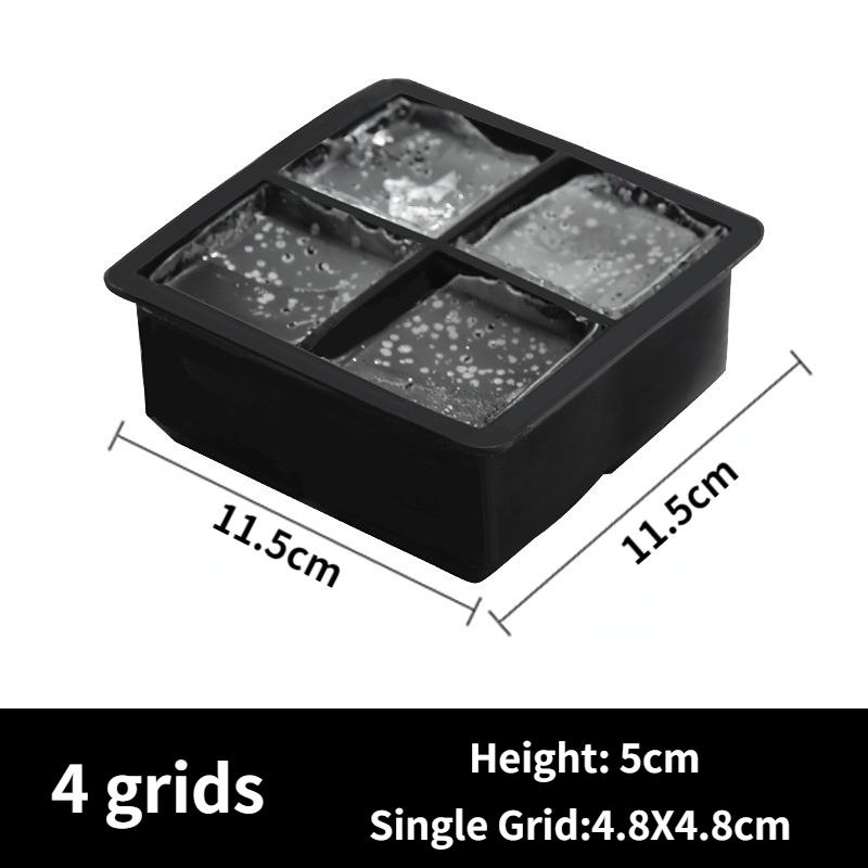 4/6/8/15 Grids Silica Gel Ice Cube Mold Large Square Ice Cube Ice Cube Mold DIY Ice Maker Cube Tray Ice Cube Tray