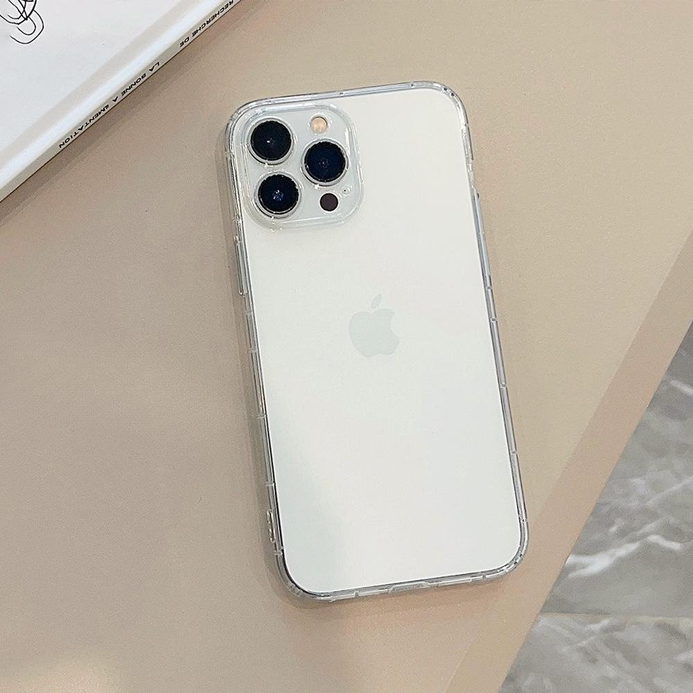 Simple Solid Color IPhone 16 Mobile Phone Case 13 Suitable for 11 Apple 15 Promax Airbag Anti Fall 14 Transparent 12 Soft