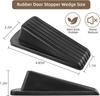 Door Stoppers for Bottom of Door On Floor, Premium Rubber Door Stopper Wedge, Floor Sturdy Stackable Door Stops for Carpet Heavy Duty Door, Door Gaps
