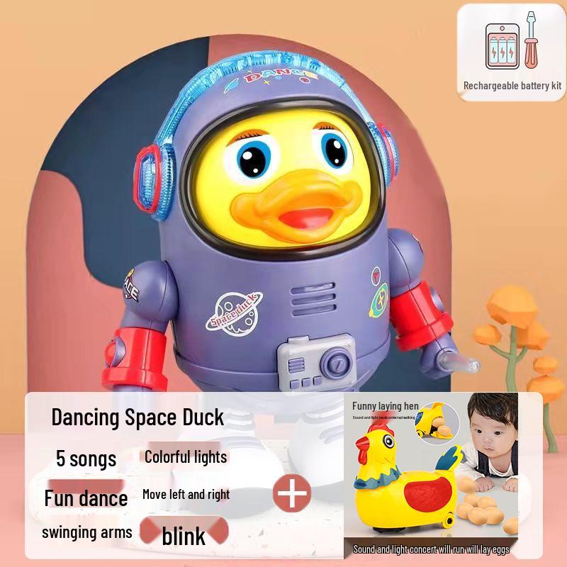 Electric Dancing Astronaut Duck Toy - Singing Robot for Babies & Toddlers (3-12 Months)