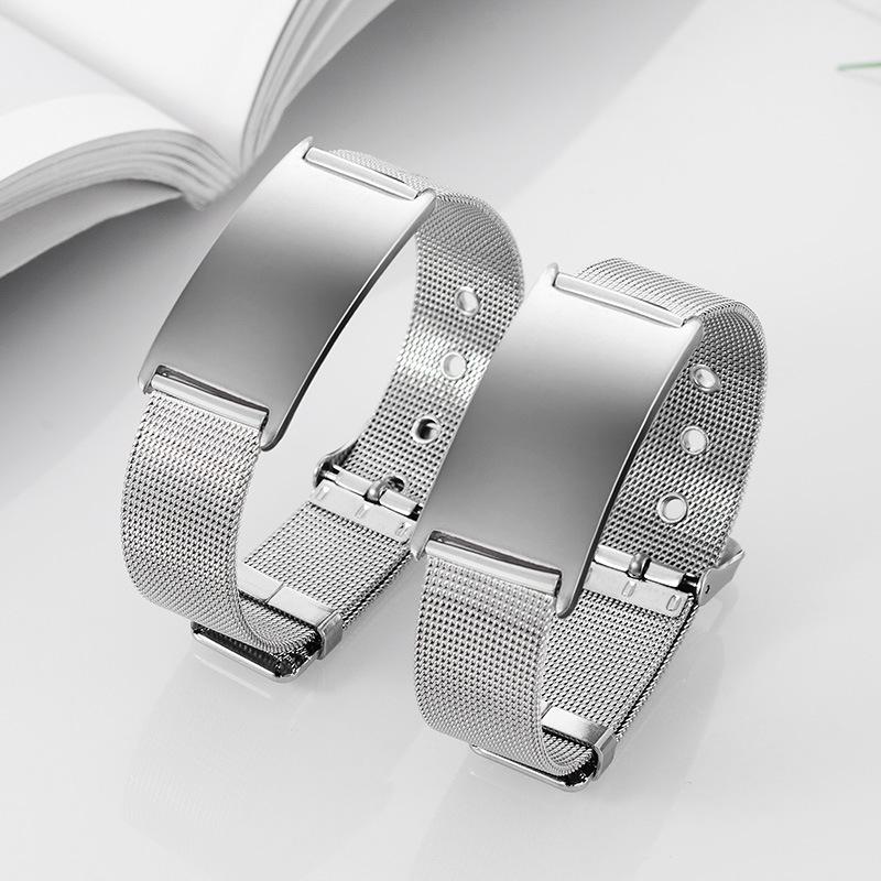 Punk Custom Text Name Engrave Logo Men Bracelets Stainless Steal Bracelet Friendship Bracelets Jewelry