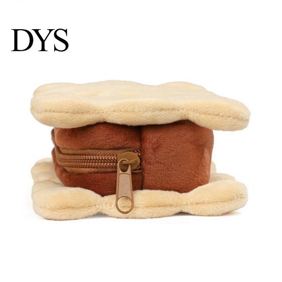 Compact Plush Organizer for School Cookie Shape Stationery Bag, Soft Stuffed Biscuit Pencil Bag Case, Large Capacity Cosmetic Organizer, Office