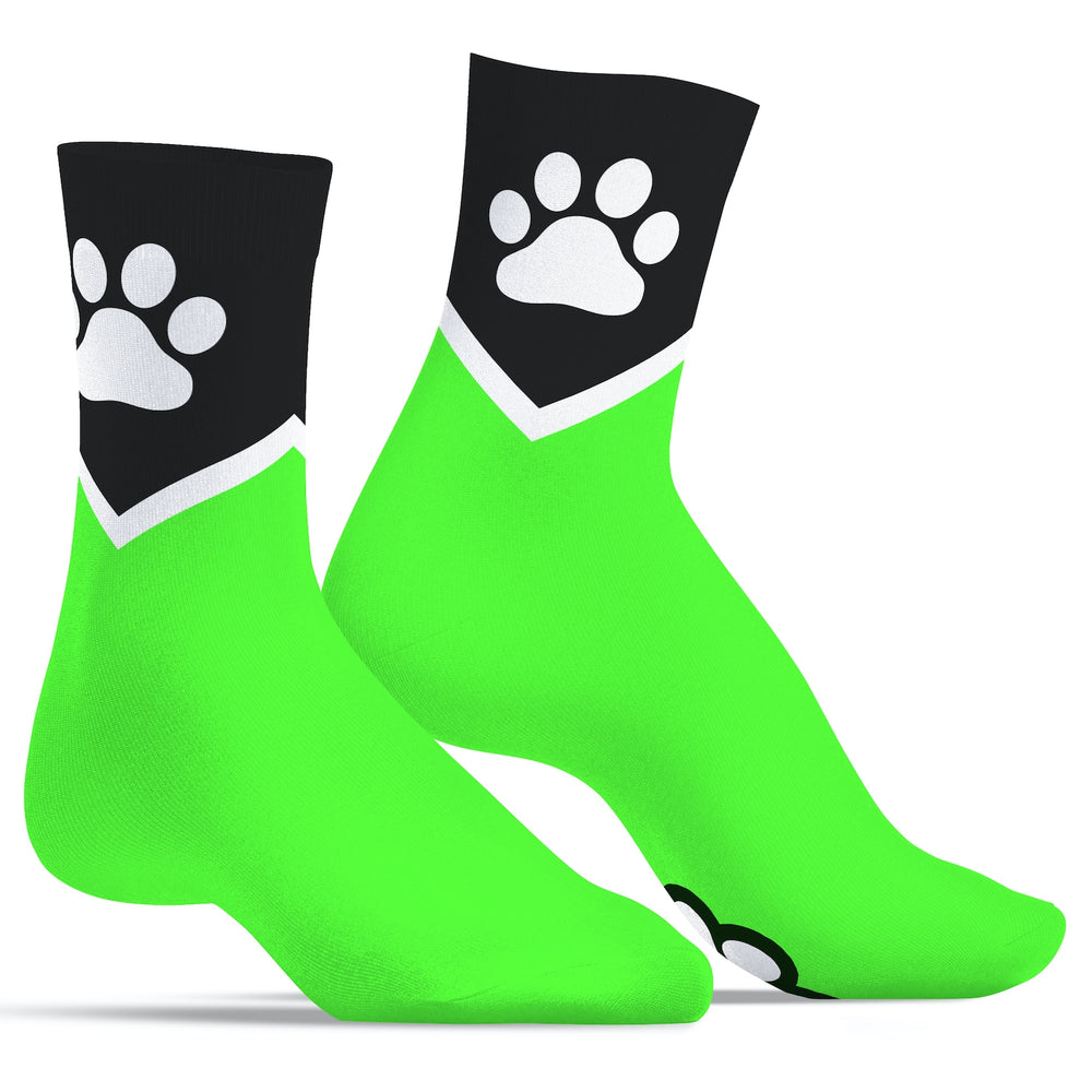 Paw Kinky Puppy Green Socks - Kinky Puppy Socks - SOCKS