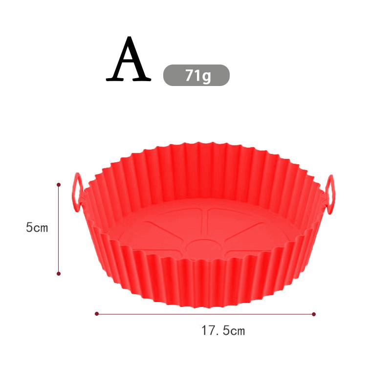 Silicone Air Fryers Oven Baking Tray Pizza Fried Chicken Airfryer Silicone Basket Reusable Airfryer Pan Liner Accessories