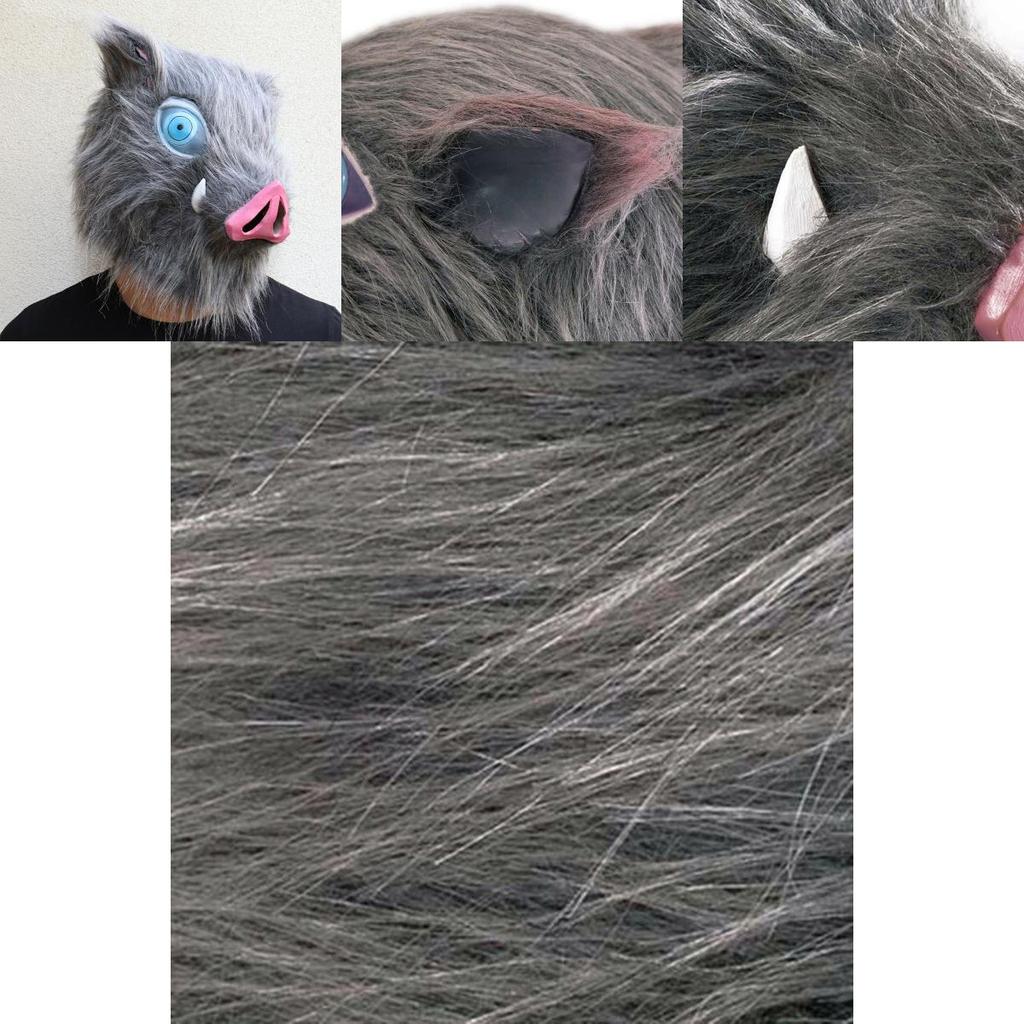 Authentic Anime Demon Slayer Kimetsu No Yaiba Hashibira Inosuke Pig Cosplay Mask Ideal For Costume Parties