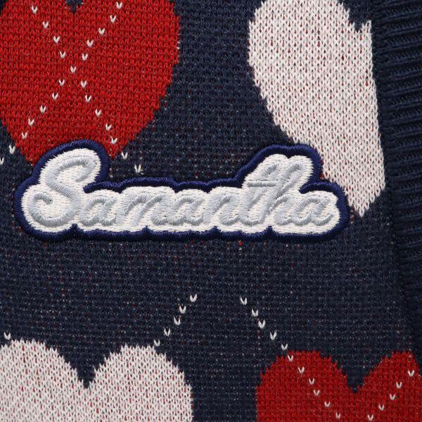 Samantha Thavasa Heart Golf Knit Vest S Navy Women Used