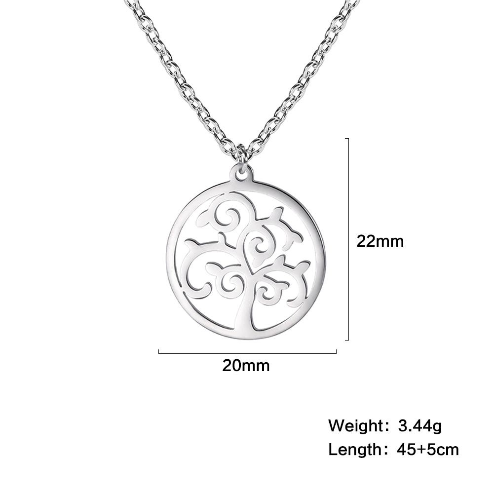 Cazador Stainless Steel Tree of Life Necklace Vintage Gold Color Plant Chain Necklace for Women Jewelry Wholesale 2026 Birthday