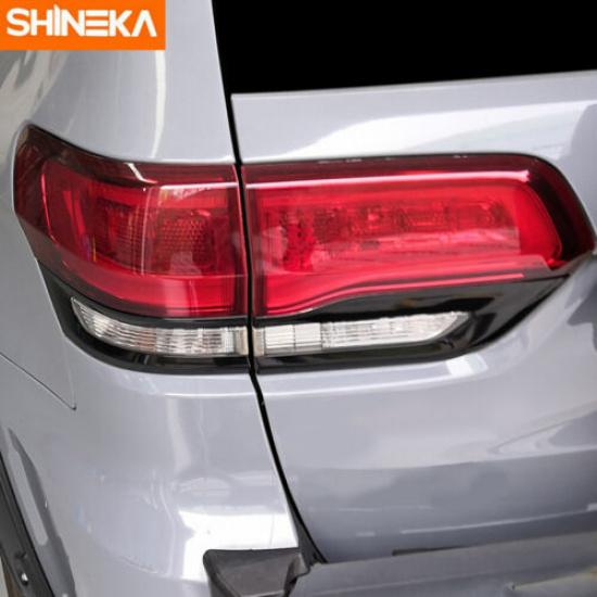 För Jeep Grand Cherokee 2014-20 Blanksvart Bakljus Lampa Skydd Dekor Utvändig