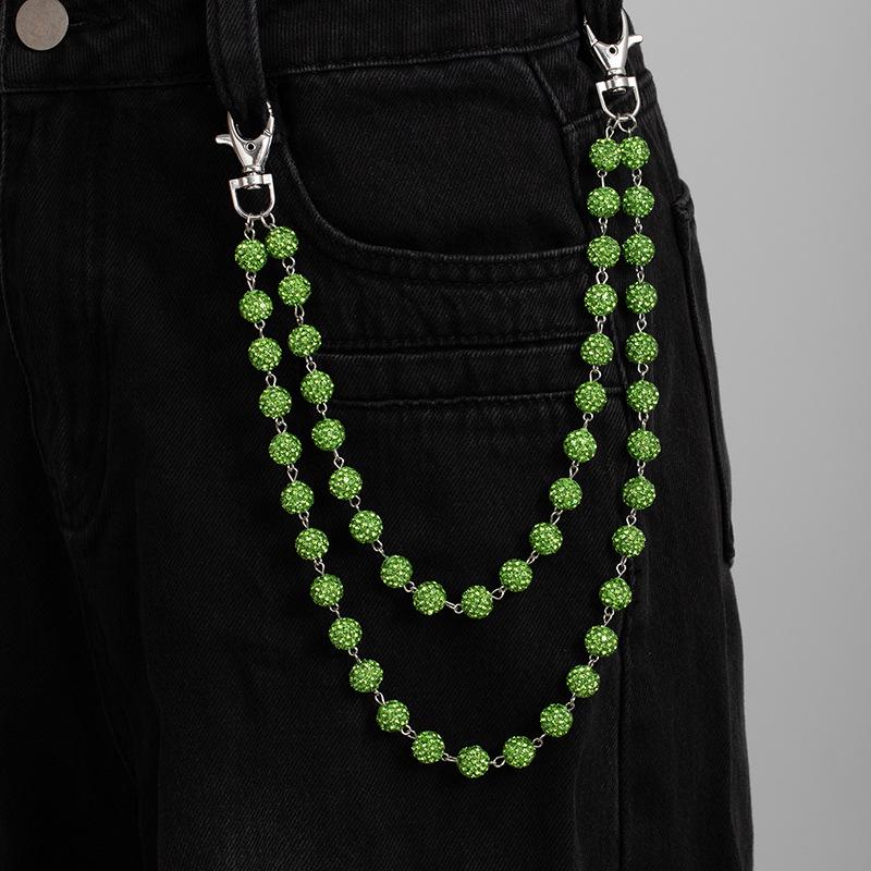 Catena Vita da Donna di Alta Gamma con Strass e Perline Ceramiche Colorate