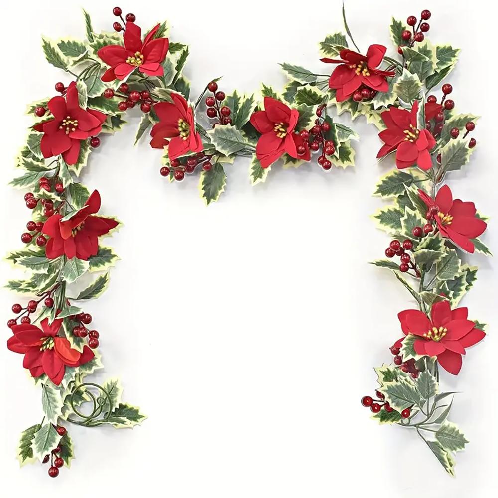 Artificial Christmas Garland Perfect For Festive Atmosphere Ideal For Christmas Anniversary Wedding Birthday Wall Arch Deco