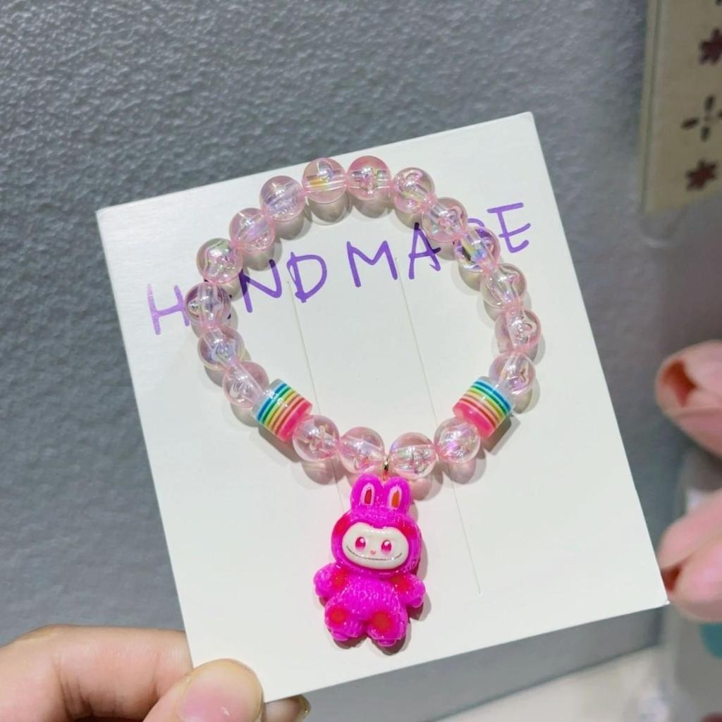 Brățară Labubu Stil Nou 2025 Drăguță cu Mărgele Acrilice Student Surori Coreene BFF Brățară Prietenie