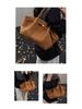 Women's Large Capacity Tote Bag - 2025 Autumn/Winter Solid Color Versatile Shoulder Handbag