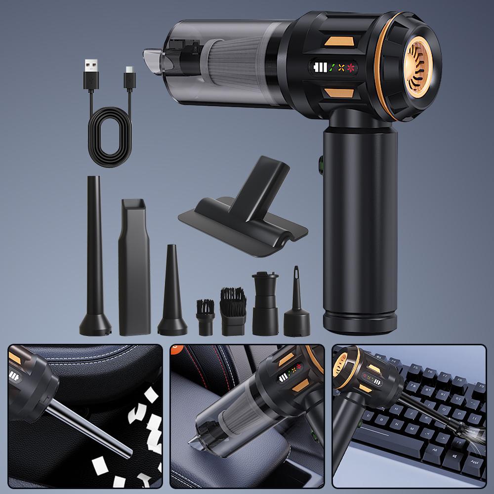 2025 Turbo Jet Fan Handheld Vaccum Cleaners Car Hand Tools Wireless Strong Blowing/Suction Cleaner Quick Inflation Air Duster