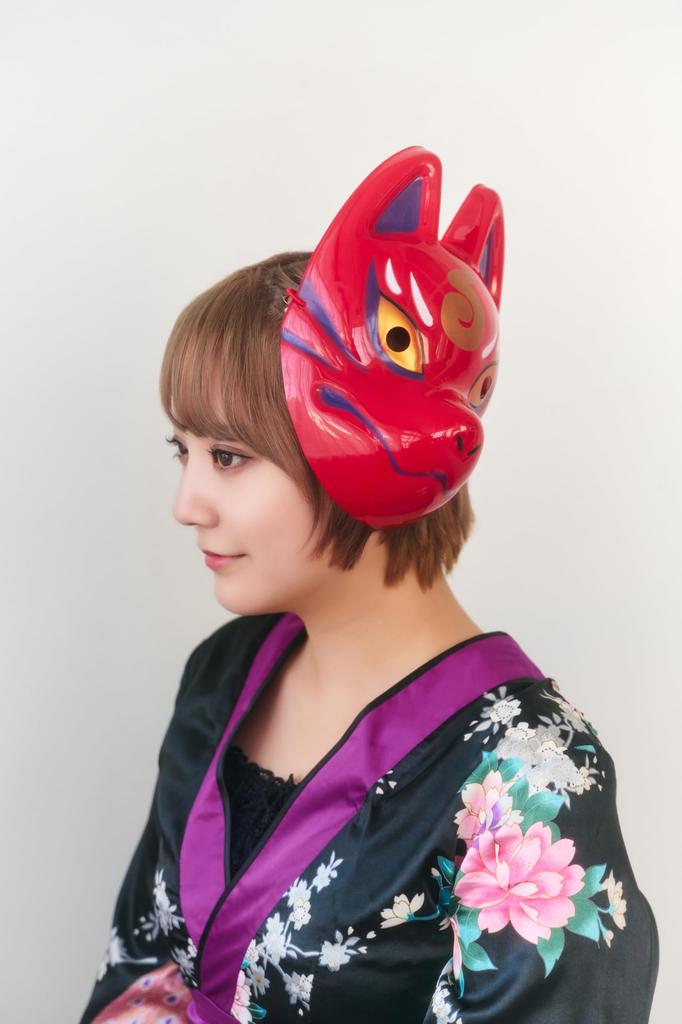 Clearstone Japanese Fox Mask, Red, Unisex