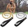 Pet Collar Training Metal Dog Chain Collar Leash  Traction Rope Stainless Belt