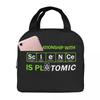 Elements Periodic Table Science Chemistry Chemical Insulated Lunch Bag for Women Kids Portable Food Boxes Thermal Lunch Box Tote