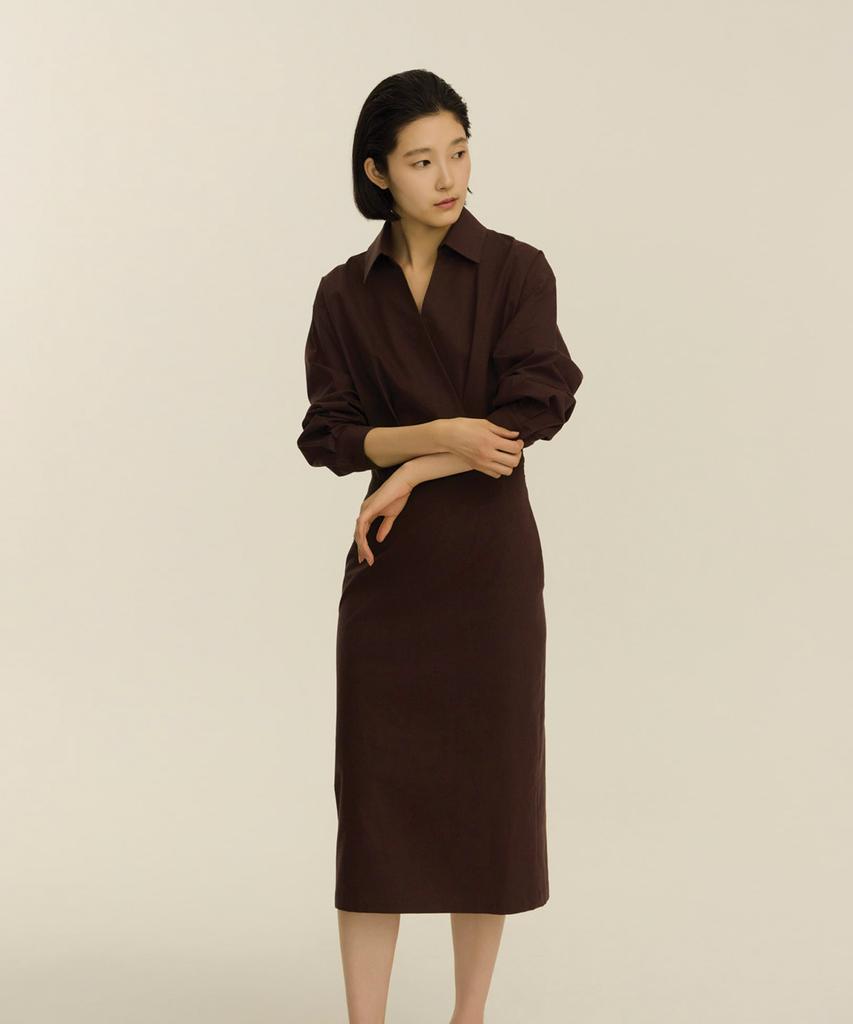 Nogseob High Waist Shirt Dress_Brown