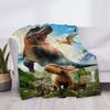 Cute Blanket Dinosaur Bed Blankets & Throws Plaid Throw Sofa Knee Fluffy Soft Microfiber Star H Anime Luxury Cover Child Home