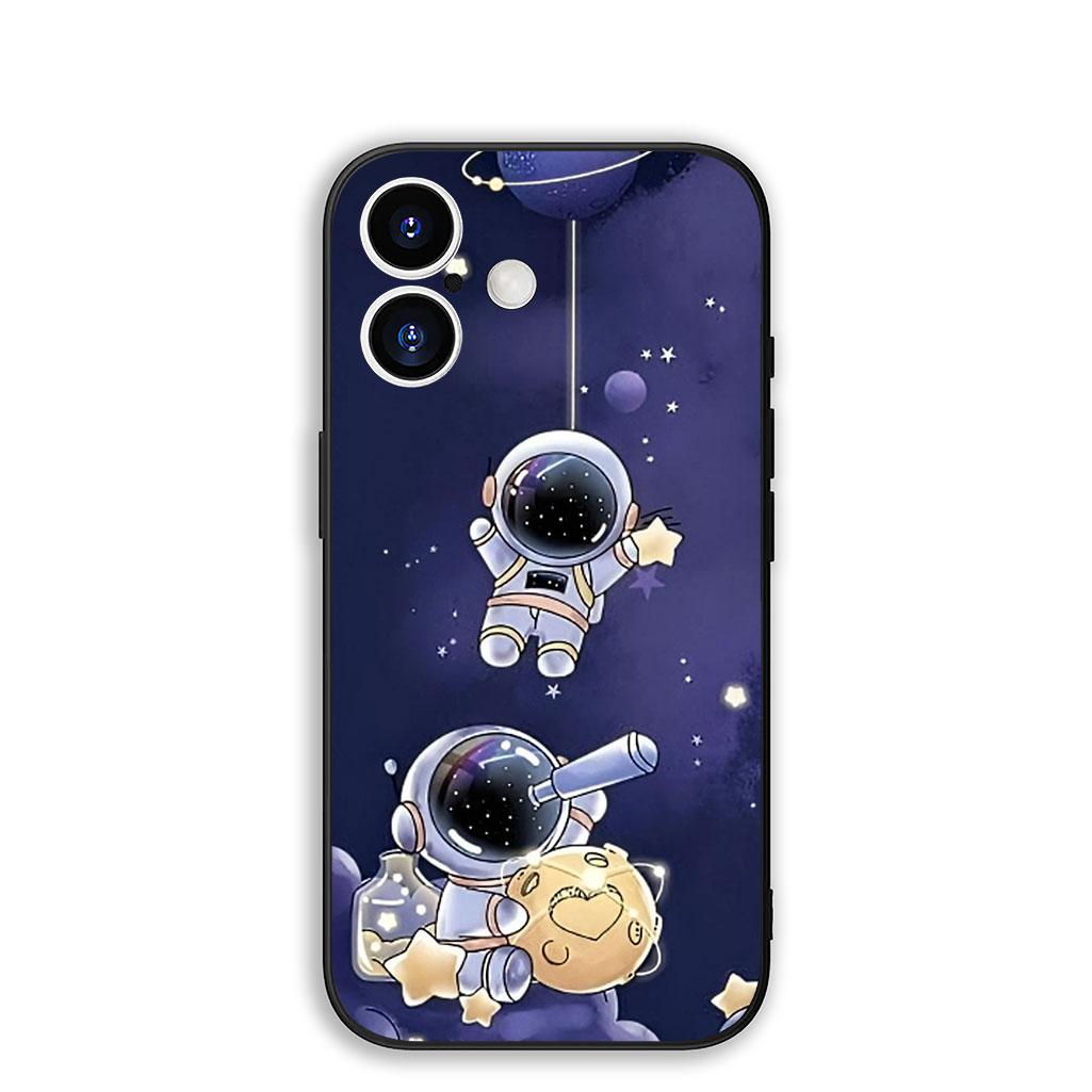 

Cover for Samsung Galaxy S25 S24 S23 Fe Ultra Plus S7 Edge A05 A06 A16 A15 A35 Phone Case Moon luxury Astronaut Stars Sky Galaxy S24 Ultra