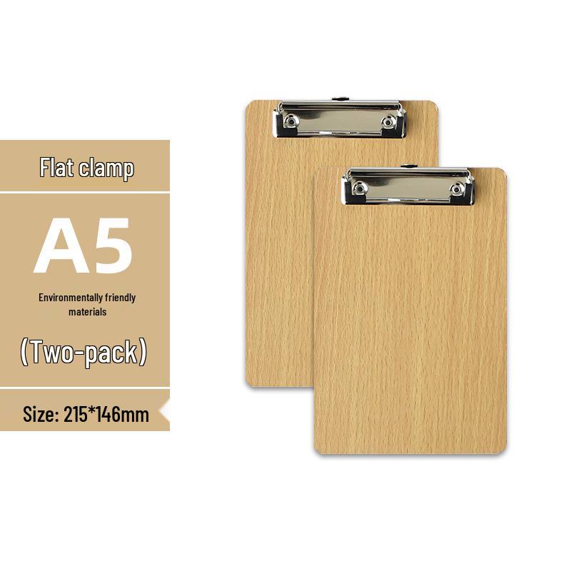 5-Pack A4 Clipboard Set with Pen Holder, A5 Writing Pad, A3 Wooden Clipboard, and Menu Holder