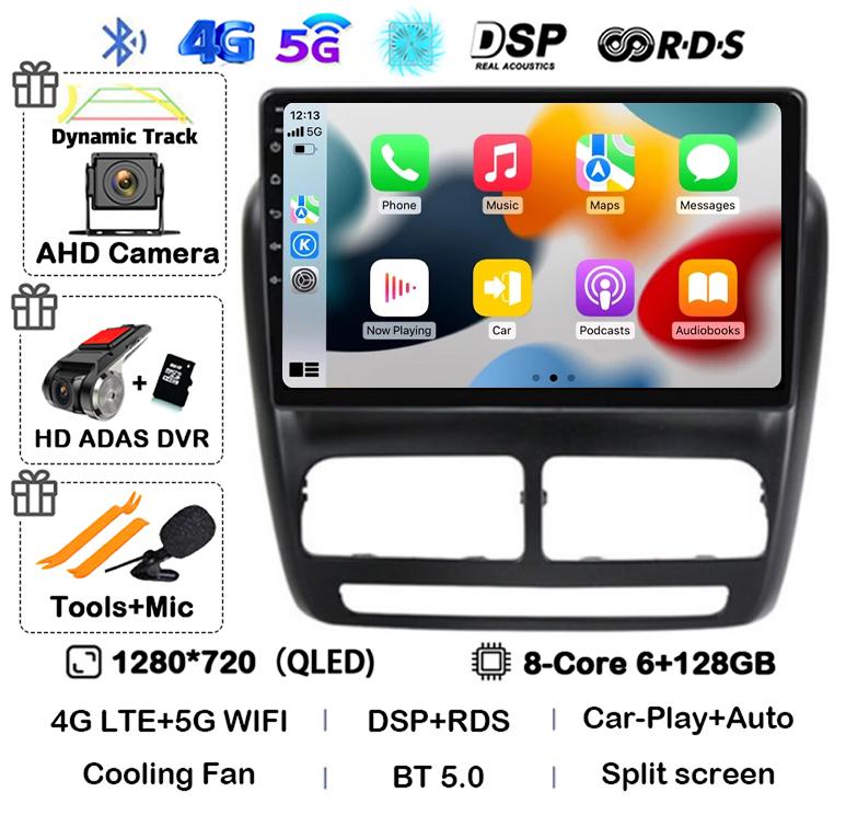 Android 14 Carplay Auto Car Radio For FIAT DOBLO For OPEL COMBO TOUR 2010 2011 2012 2013 2014 2015 GPS Multimedia Stereo Player