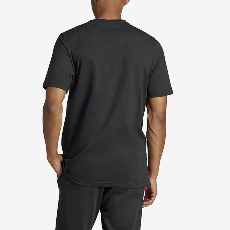 Adidas Logo Crew Neck Short Sleeve T-Shirt Men Tops Black IS2855
