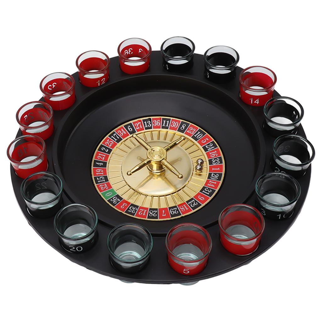 Drinking Roulette Wheel Shot Glass Game Set Novelty Gift Party KTV Bar Props for Adult
