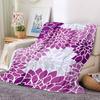 1pc Purple Floral Pattern Blanket Warm, Cozy, And Soft, Suitable for Sofas, Beds, Cars, And Office Use.Perfect for Camping And Travel, Making It a Gre