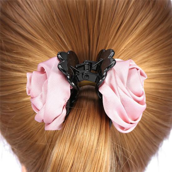 Hair Clip Roes Flower Shape Sturdy Elegant Rose Flower Hair Claws for Gift