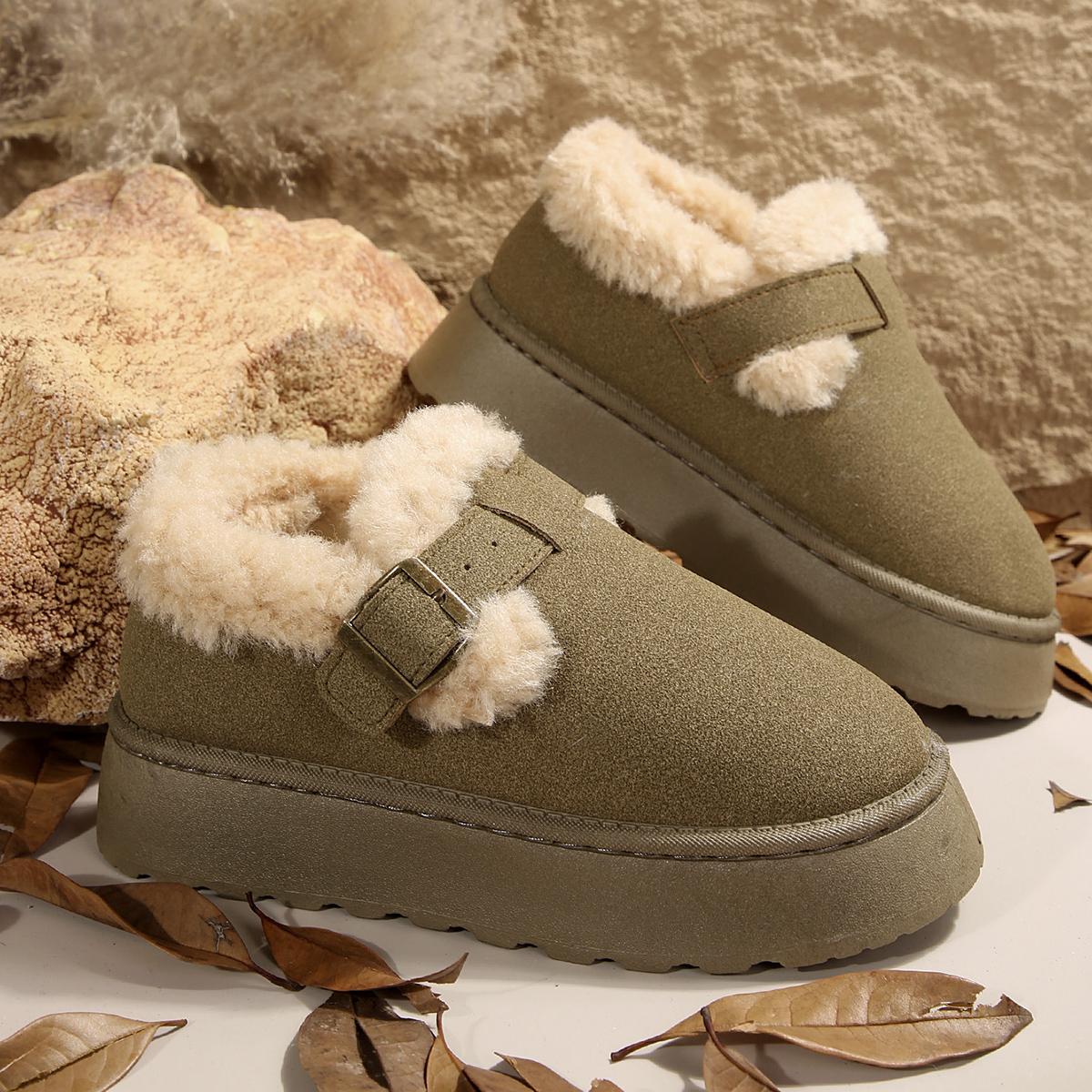 

Жіночі черевики великого розміру, легкі, зручні черевики на платформі, зимові повсякденні черевики з круглим носом, коричневі чоботи 42