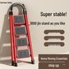 Red Multi-Functional Portable Indoor Folding Ladder: Lightweight, Thickened, Telescopic A-Frame - Ideal Housewarming Gift
