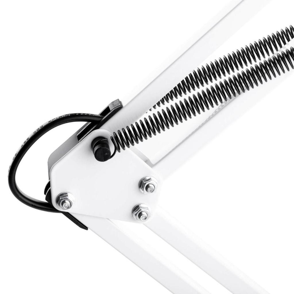 Tobi E27 White Drafting Desk Lamp With Tabletop Holder