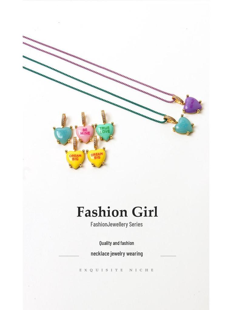 BTS Heart Pendant Necklace: Elegant, High-End Design, Versatile Women's Chain, Simple yet Stylish