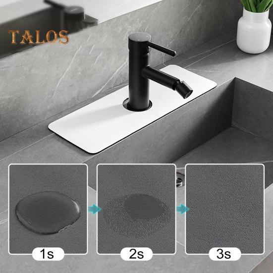 Diatomitová podložka pod vodovodní baterii Multifunkční podložka na ochranu proti stříkající vodě u dřezu Rychleschnoucí kamenný podnos pohlcující vodu pro organizaci koupelny v kuchyni