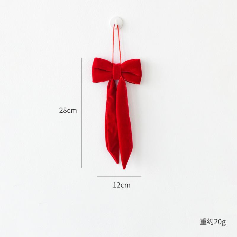 Velvet Large Bow Christmas Tree Decoration Pendant Enlarged Christmas Bows Hanging Ornaments Diy Wedding Decor Home Party Decor