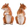 Realistische Eichhörnchen-Figur 20 cm Harz Waldtier-Statue für Innen Außen Garten Hof Terrasse Haus Tischdekoration