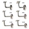 6Pcs Stainless Steel L Shaped Stair Handrail Brackets Wall Support Handrail Bracket for Modern Home And Commercial Use