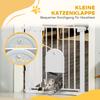 75-82cm Pet Safet Gaye, Pressure Fit Stair, with Cat Flap, Double Locking, White