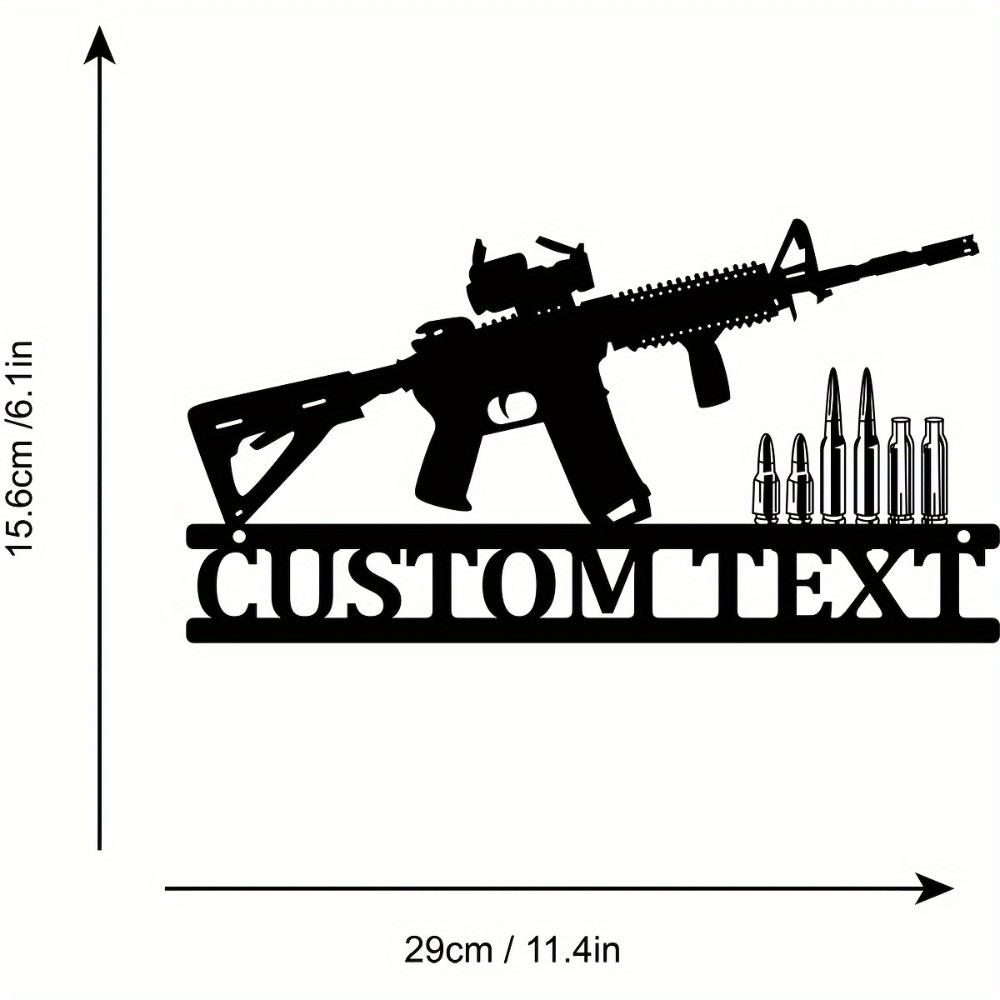 

Metal Wall Art Gun Decor for Man Cave Armory Gift