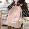 School Bag Elementary School Girls High School Students High Quality Fashion School Backpack Junior High School Students Solid Color Backpack