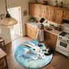 Rabbit in the Sky,Round Area Rug,Carpet Rug for Living Room Bedroom Sofa Playroom Decor,Non-slip Floor Mat