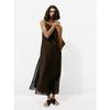MD Women Clothes Summer New High End Retro Brown Tulle Sling Fairy Dress Dress 06671100717