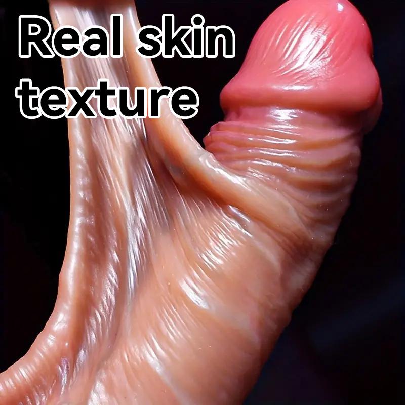 Realistic Dildos for Women Skin Sliding Foreskin Testicles Dildo Anal Vaginal Stimulation Strapon Big Penis Woman for Sex Toys